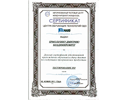 Сертификат по тестированию ПО